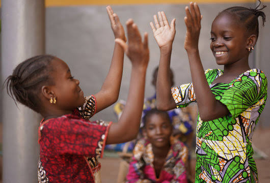 Children from the Little Hearts community